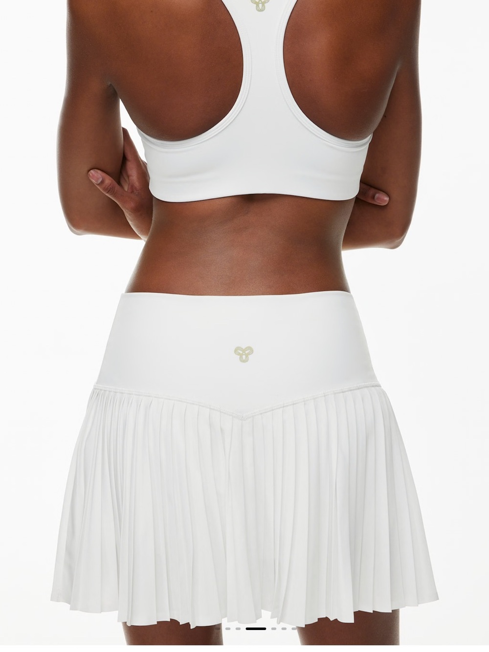 Aritzia white pleated tennis skirt